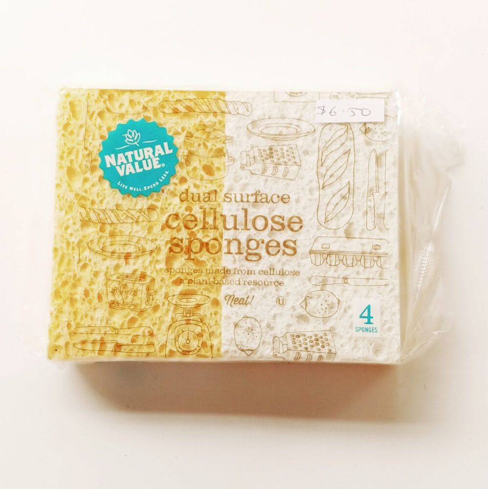 Natural Value Cellulose Sponges 4 Pack
