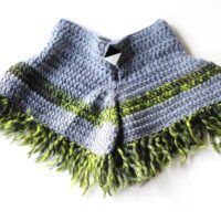 Blue Green Baby/Toddler Poncho or Adult Neck Warmer