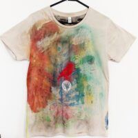Naturally Dyed With Plants/Eco Ink- Other world bird - Organic Cotton (GOTS) - Womens  Large