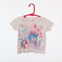 Naturally Dyed With Plants - Jellyfish  Print - Organic Cotton (GOTS) Baby Lap T-Shirt (3-6)