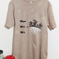 Naturally Dyed With Plants - Wood Wide Web- Organic Cotton (GOTS) - Medium (Mens)
