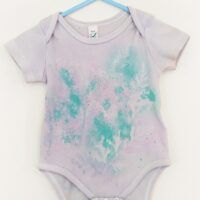 Naturally Dyed With Plants - Garden Frolic- Organic Cotton (GOTS) Baby Grow (0-3months)