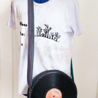 Upcycled Vinyl Record Satchel Bag