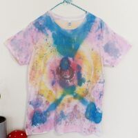 Naturally Dyed With Plants/Eco Ink-  Screen Print from Weaving stencils - Organic Cotton (GOTS) -XL Women's