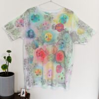 Naturally Dyed With Plants/Eco Ink-  Screen Print from Weaving stencils - Organic Cotton (GOTS) -slarge mens