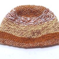 Beanie (Adult) - Double Crocheted in Shades of Brown