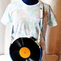 Upcycled Vinyl Record Satchel Bag