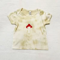 Natural Dye and Eco Friendly Ink - Mushroom - Organic Cotton (GOTS) Baby T-Shirt (6-12)