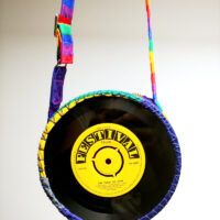 Upcycled Vinyl Record Satchel Bag 7 Inch